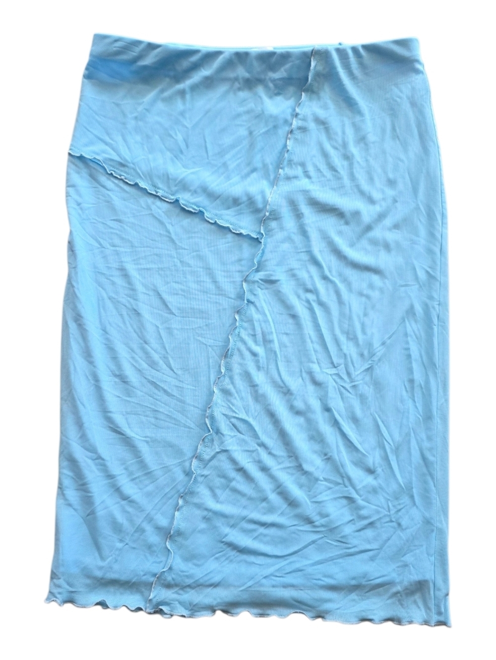 love, Fire Sky Blue Ruffle Mesh Overlay Midi Skirt Girls XL